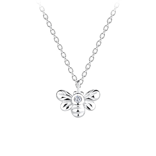 Silver Bee Necklace