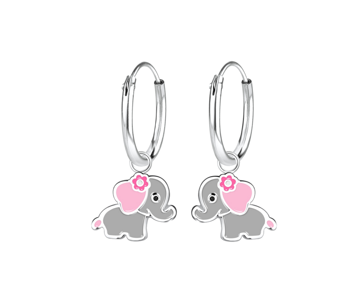 Elephant Charm Hoop