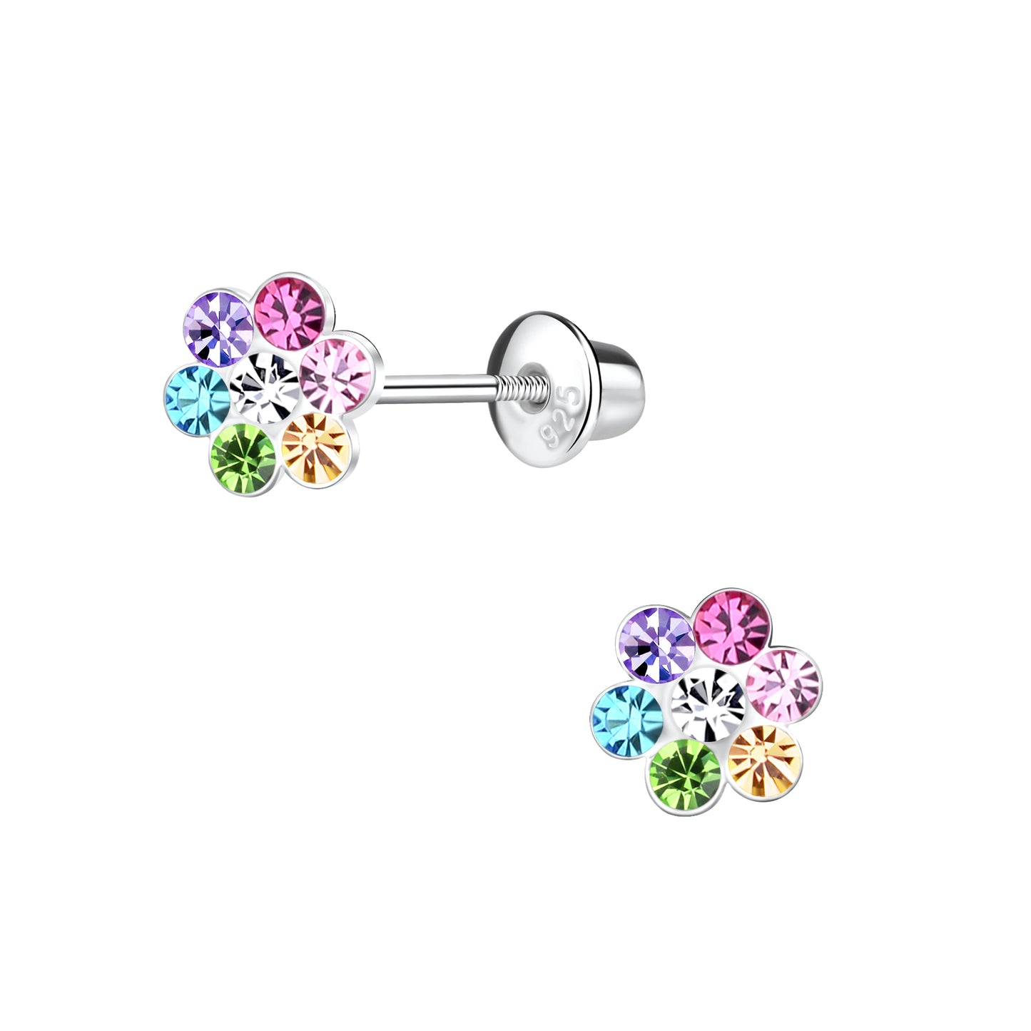 Edition Rainbow Flower Screwback