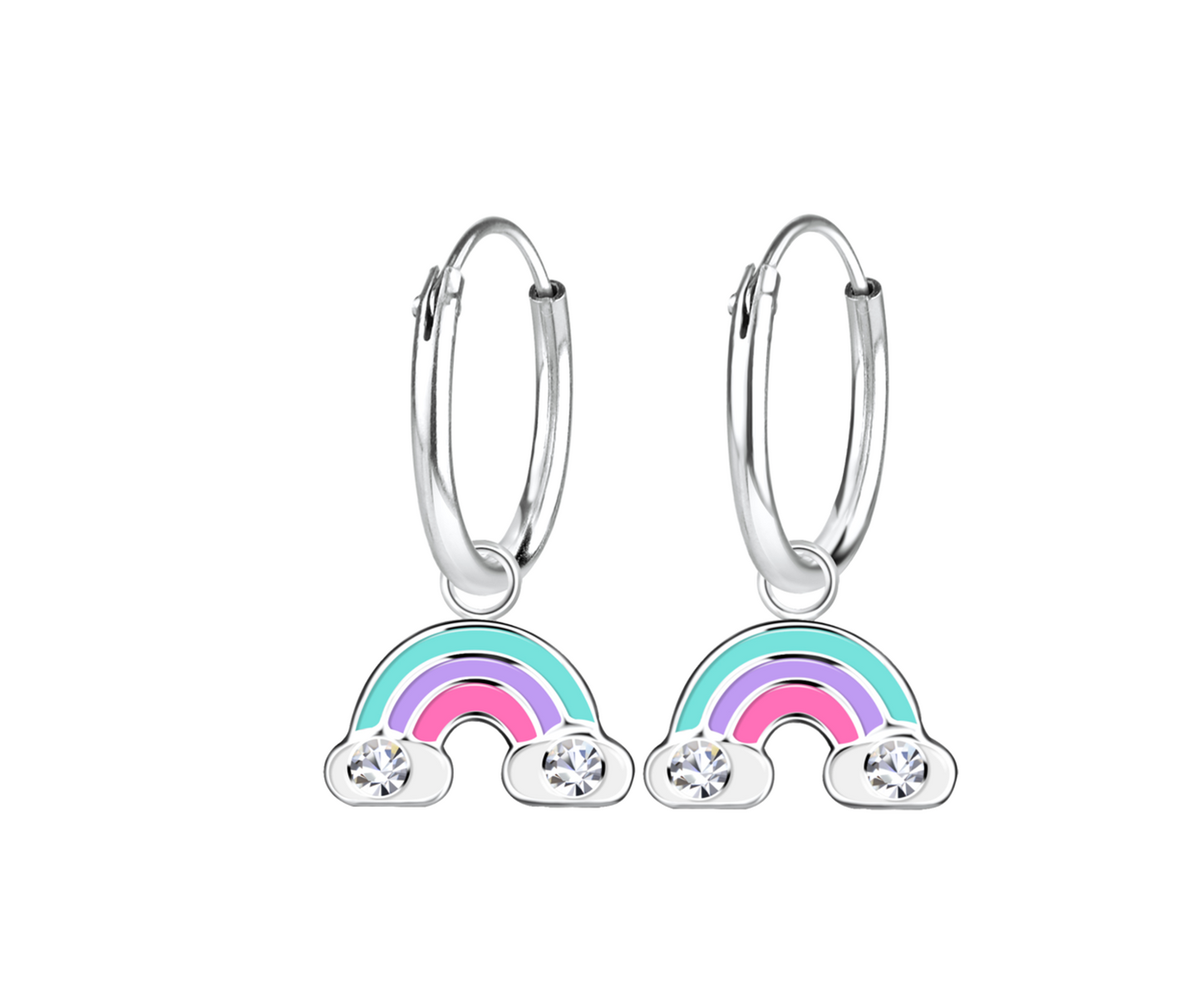 Rainbow Charm Hoop