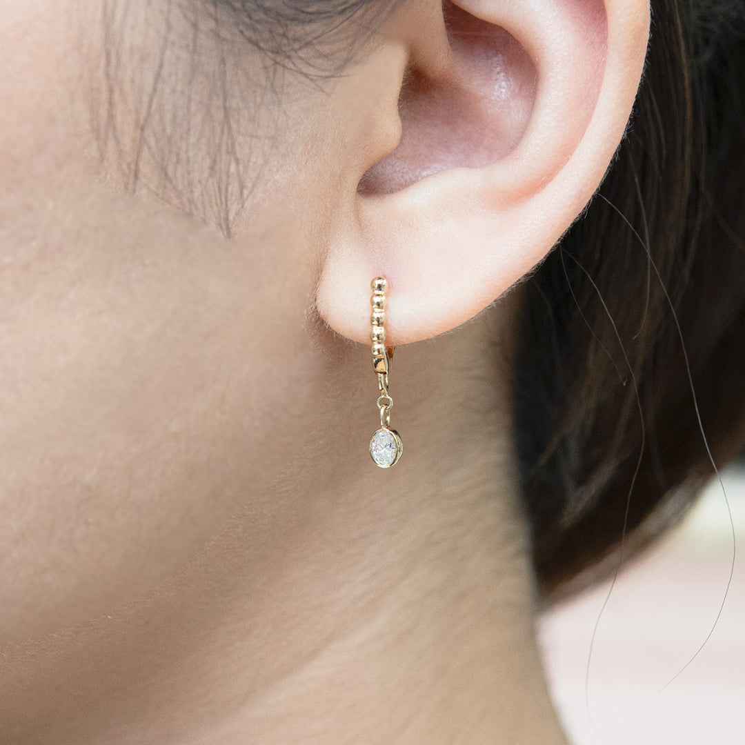 Oval Charm with Natural Diamond
