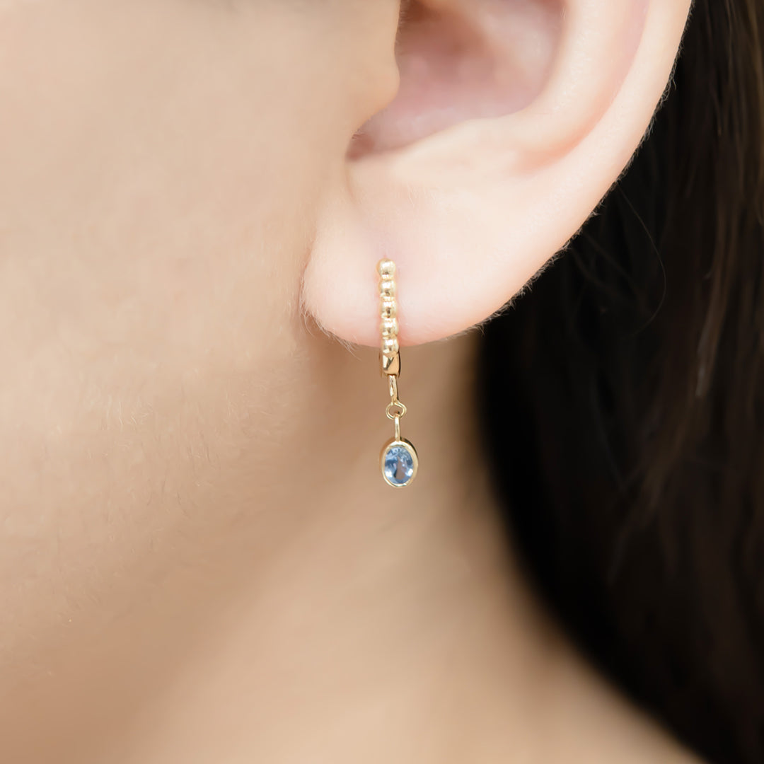 Oval Charm with Ocean Blue Sapphire