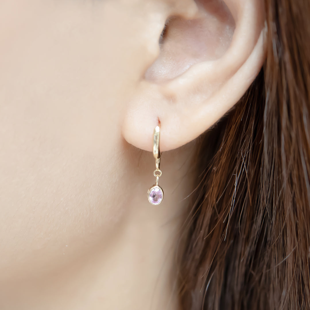 Oval Charm with Pink Sapphire