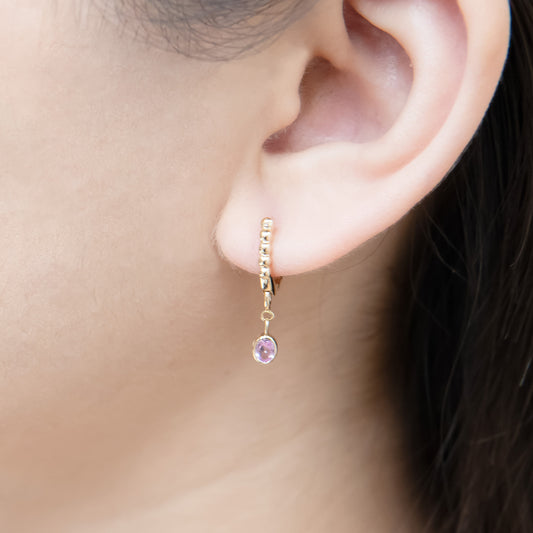 Oval Charm with Pink Sapphire