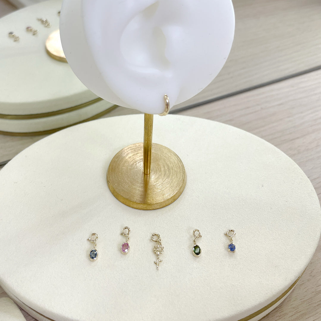 Oval Charm with Yellow Sapphire