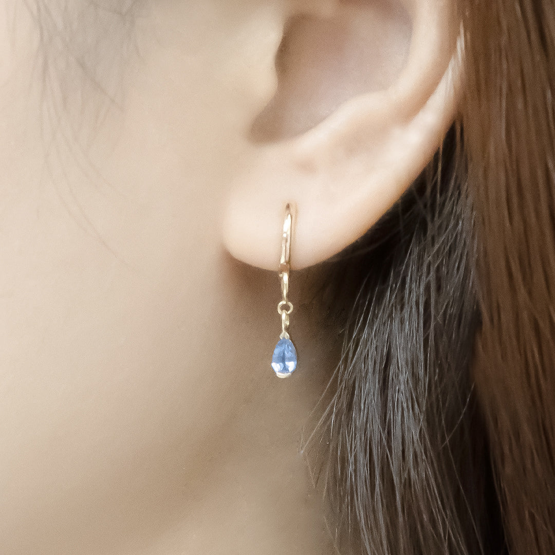 Pear-shape Charm With Blue Sapphire