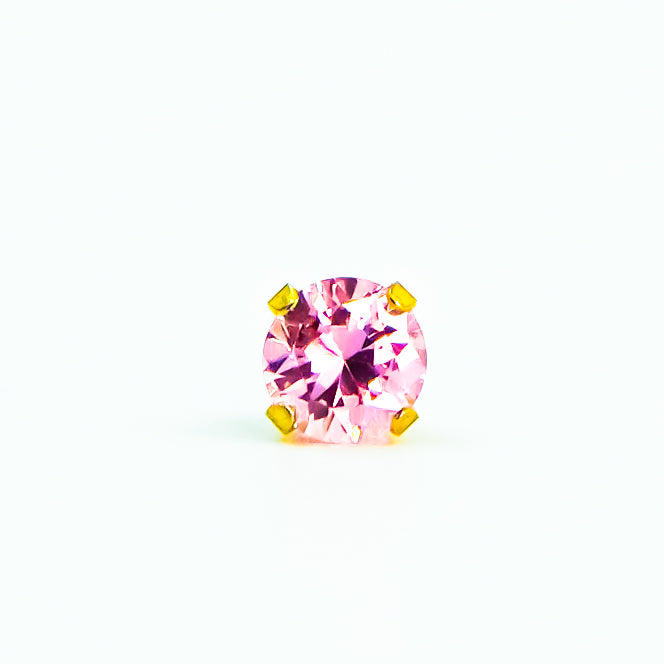 CZ Gem Pink 6MM G/P