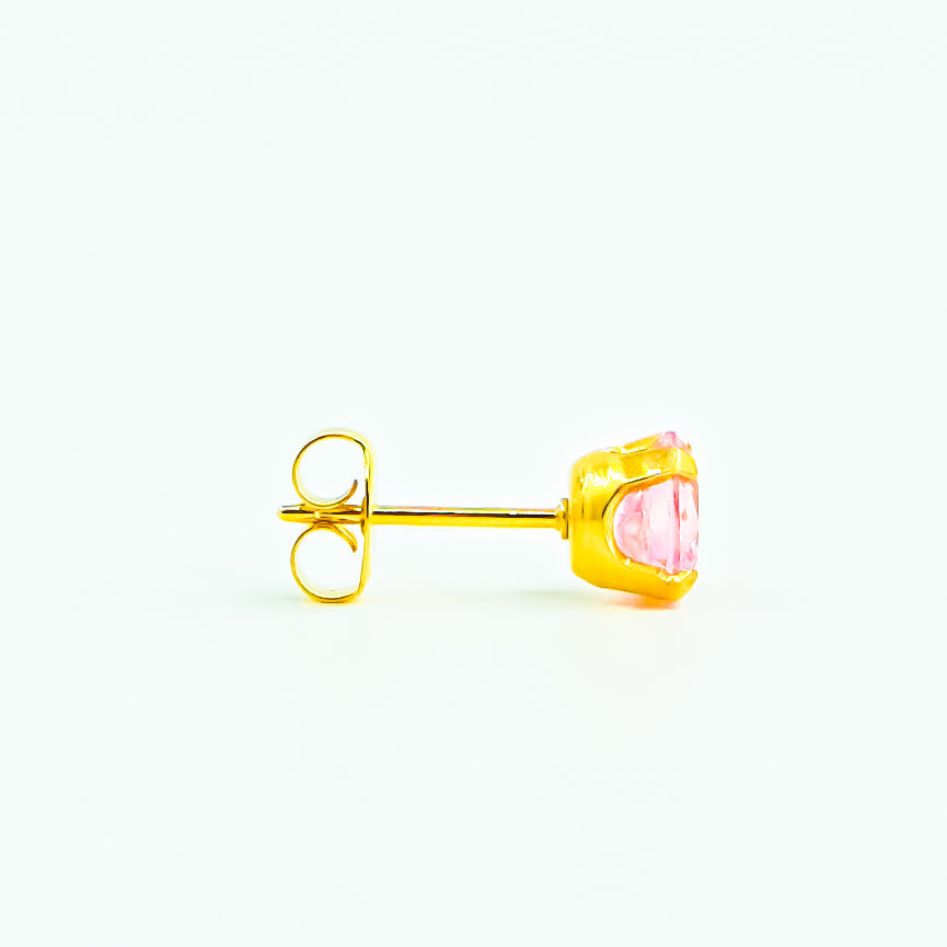 CZ Gem Pink 6MM G/P