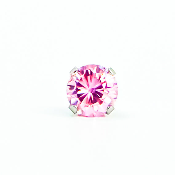 CZ Gem Pink 6MM S/S