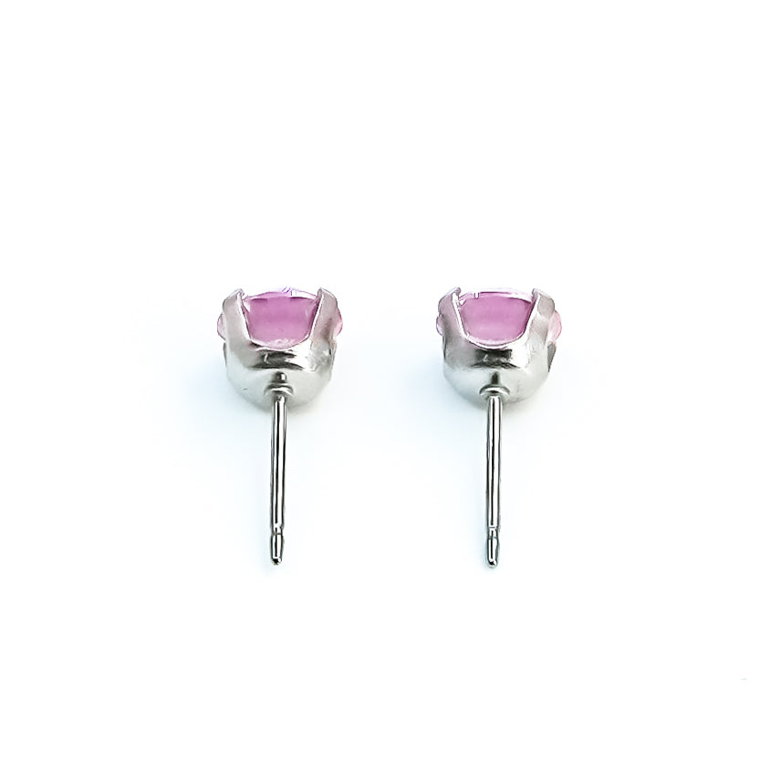 CZ Gem Pink 6MM S/S