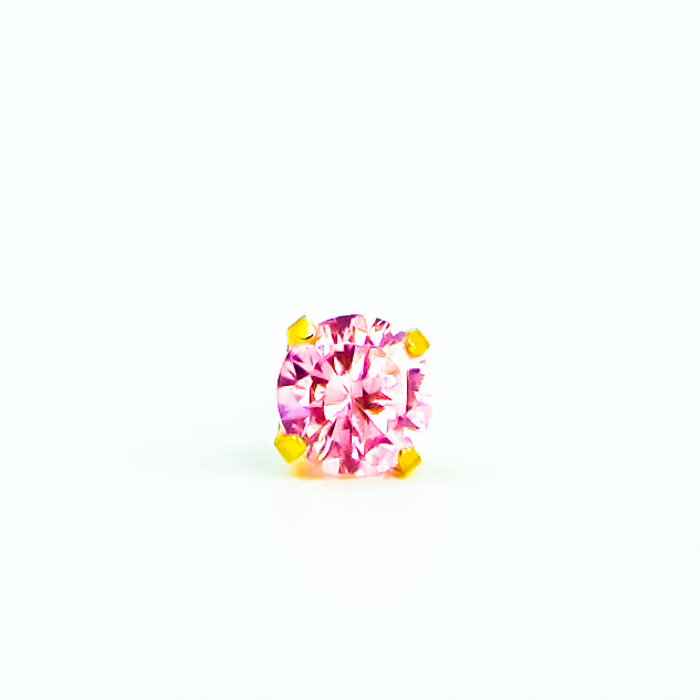 CZ Gem Pink 5MM G/P