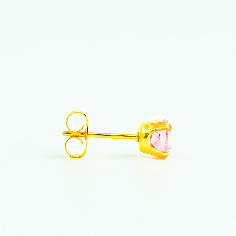 CZ Gem Pink 5MM G/P