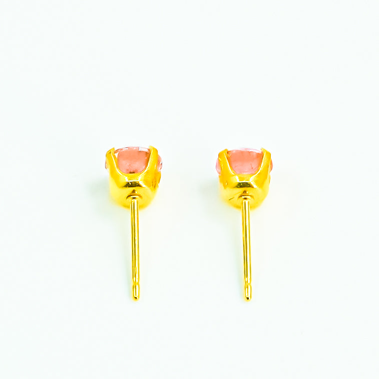 CZ Gem Pink 5MM G/P