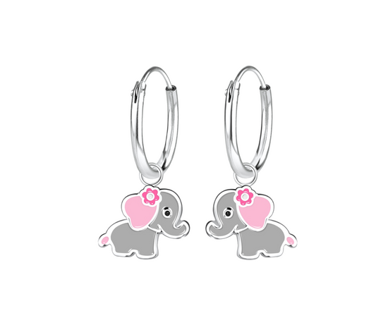 Elephant Charm Hoop