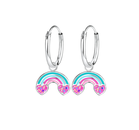 Rainbow Charm Hoop