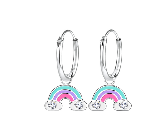 Rainbow Charm Hoop