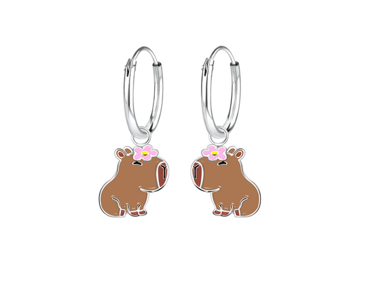 Capybara Charm Hoop