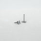14K White Gold Screwtube 3mm+6.5mm (per pair)