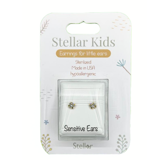 Gold Gemstone CZ 4mm