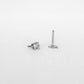 14K White Gold Screwtube 4mm+8mm (per pair)